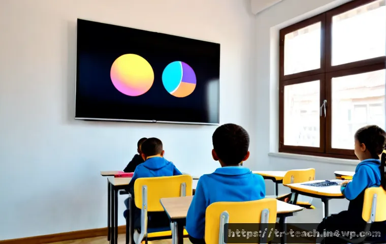 Home 17 인공지능의 교육적 적용 사례 - Photorealistic Turkish middle-school classroom in Istanbul, a caring teacher guiding diverse student...